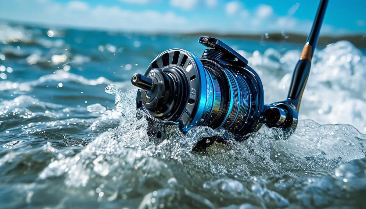 The Accurate Valiant reel, a lightweight yet powerful option for saltwater fishing, showcasing its high-quality materials and superior drag performance.