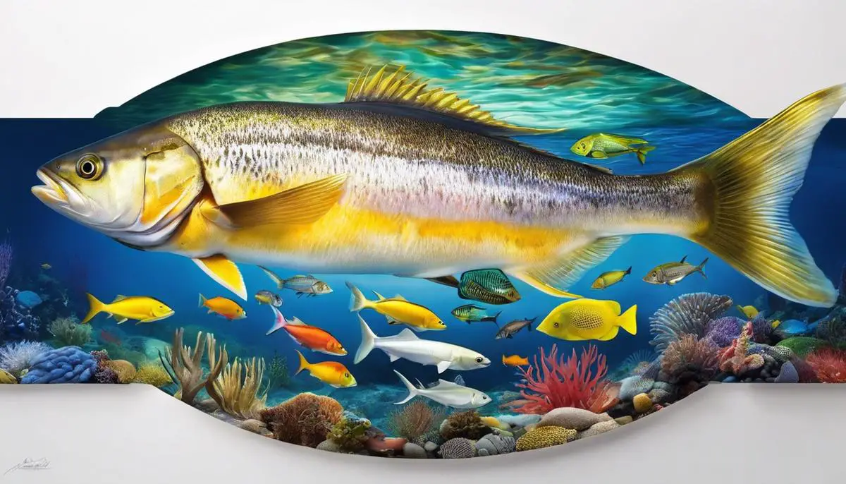 Image depicting various fish species found in saltwater inshore fishing habitats